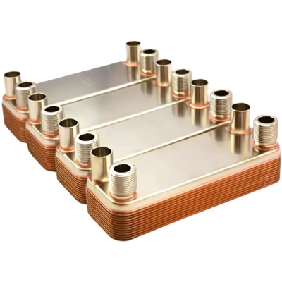 Intercambiador de calor con doble circuito con vaporizador de solución de cobre.