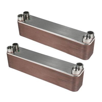 Intercambiador de calor de placa soldada de cobre de acero inoxidable a alta presión para equipos de refrigeración