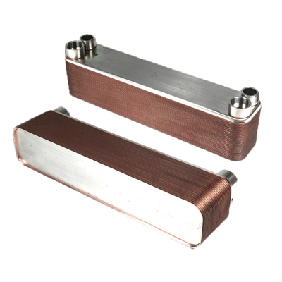 Intercambiador de calor de placa soldada de cobre de acero inoxidable a alta presión para equipos de refrigeración