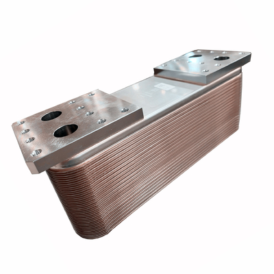 Intercambiador de calor de placa de cobre Intercambiador de calor de placa compacto para refrigeración y calefacción de agua