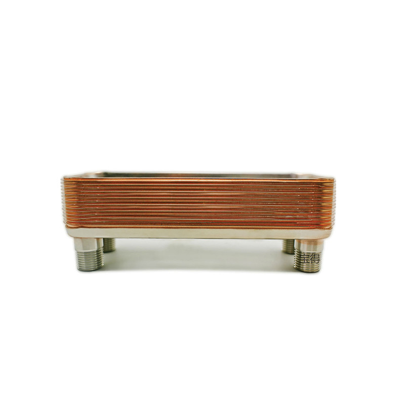 Intercambiador de calor de placa de cobre soldada de fábrica para condensador de evaporador de calefacción hidráulica