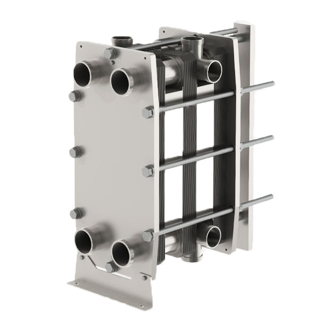 Intercambiador de calor de placa de acero inoxidable de grado alimenticio para la industria alimentaria de jugos de leche y cerveza